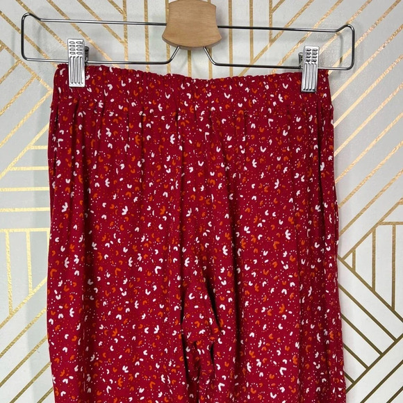 Poupette St Barth Red Sky Rayon Georgette Foe Printed Pants Size US XS‎ - Picture 7 of 12